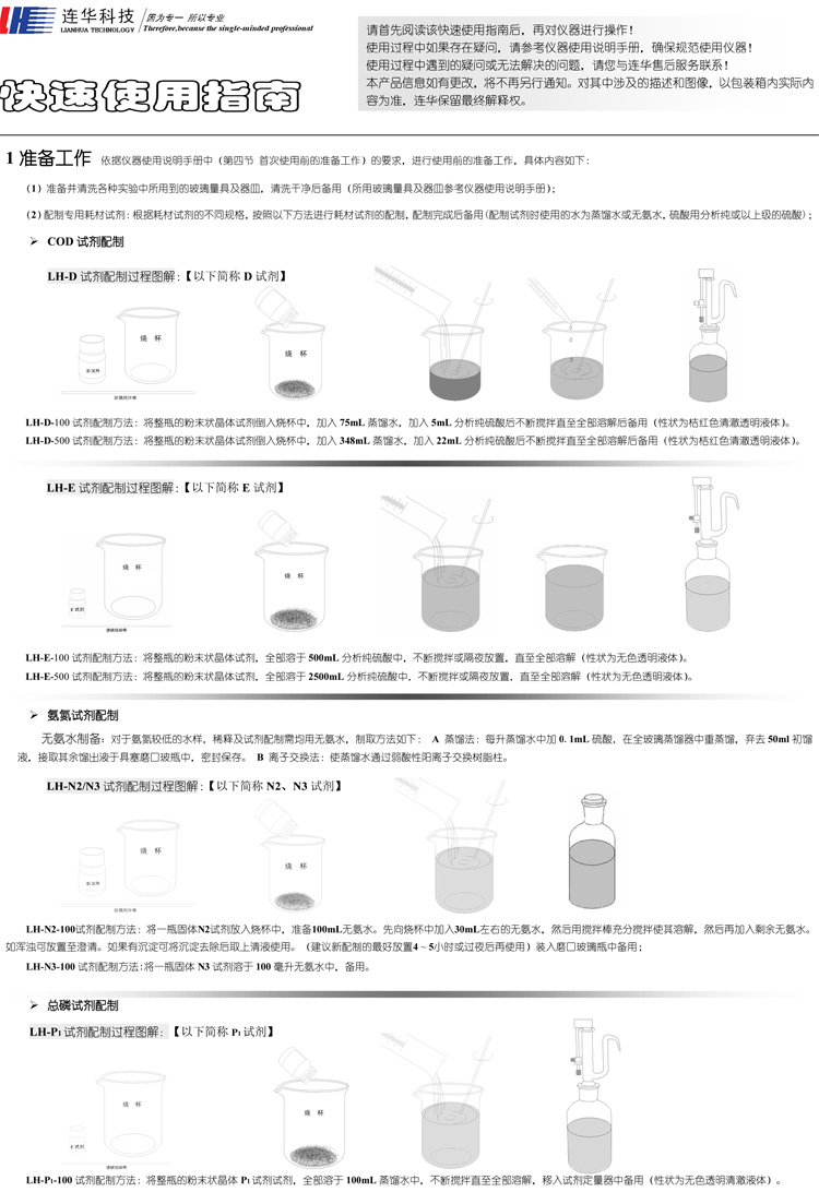 連華科技COD、氨氮、總磷、濁度等多參數(shù)水質(zhì)分析儀5B-3B型(V8)快速入門手冊(cè)